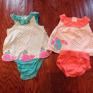 Set of two polka dot summer outfits